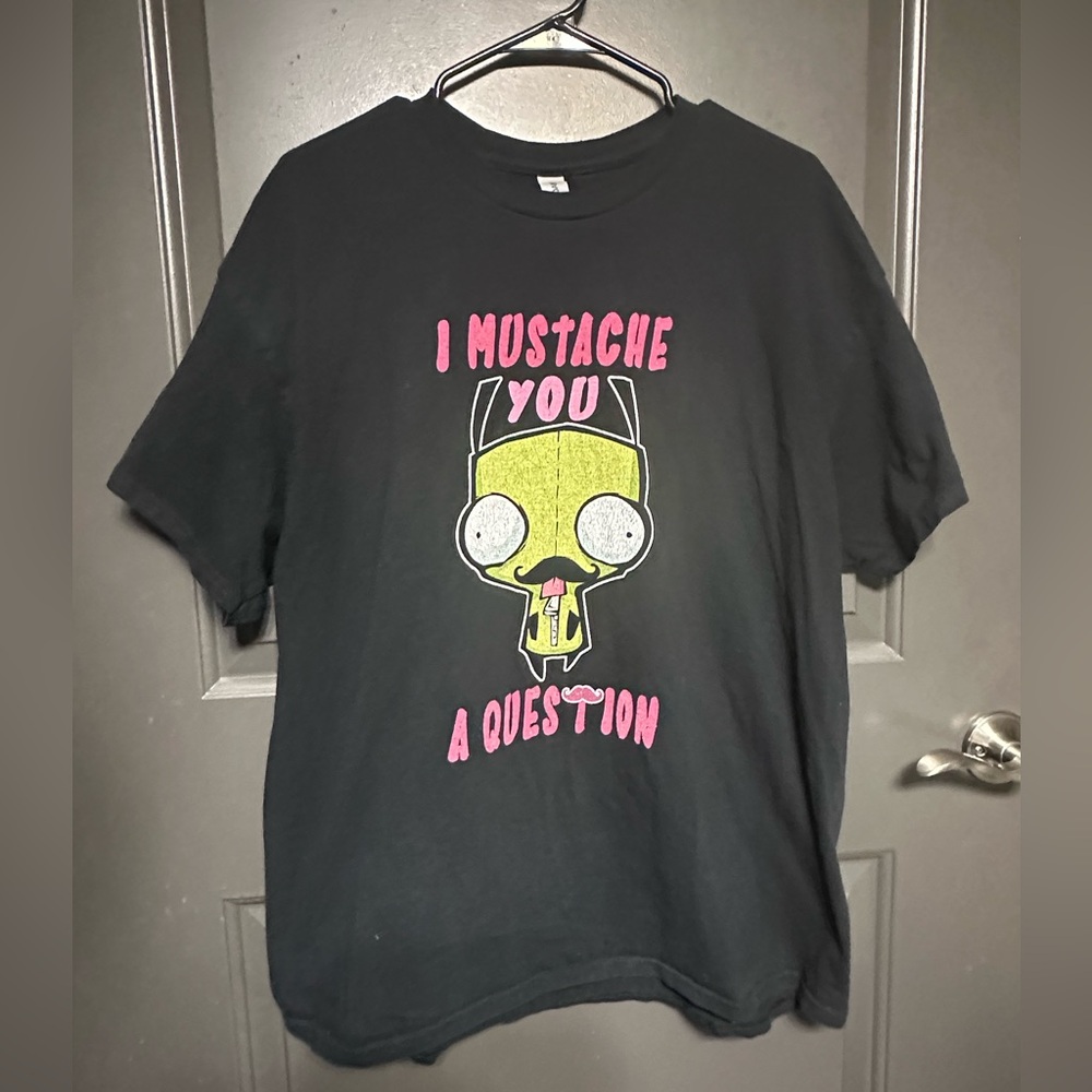 2000’s-2010’s Invader Zim Gir Emo Scene Mustache XL T-Shirt